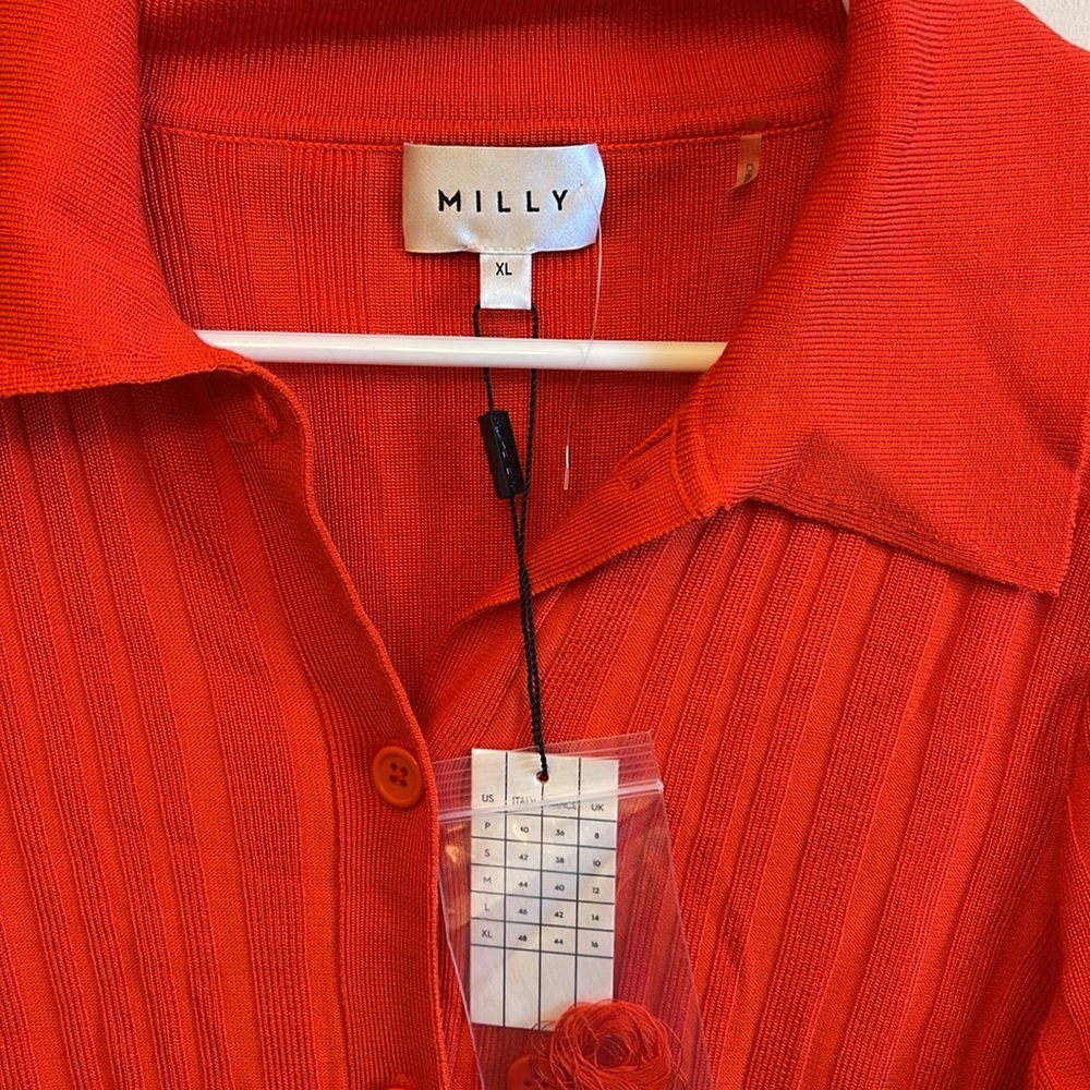 Milly Red Button-Up Dress - Picture 2 of 5